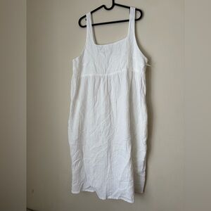 Stars Above White Sleeveless beach coverup with pockets XL